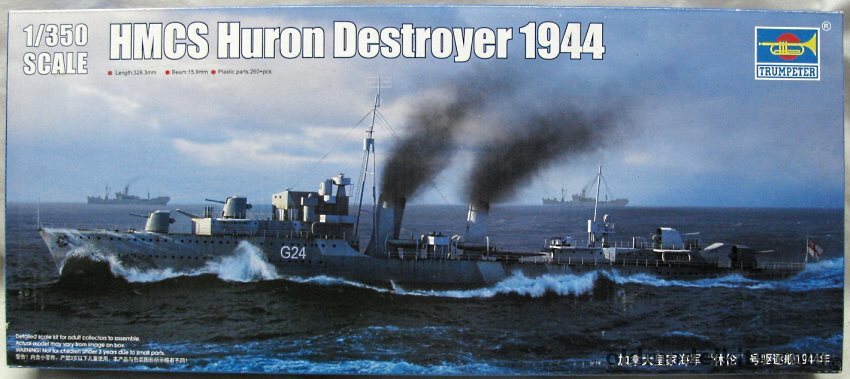 Trumpeter 1/350 HMCS Huron G24 Destroyer 1944, 05333 plastic model kit